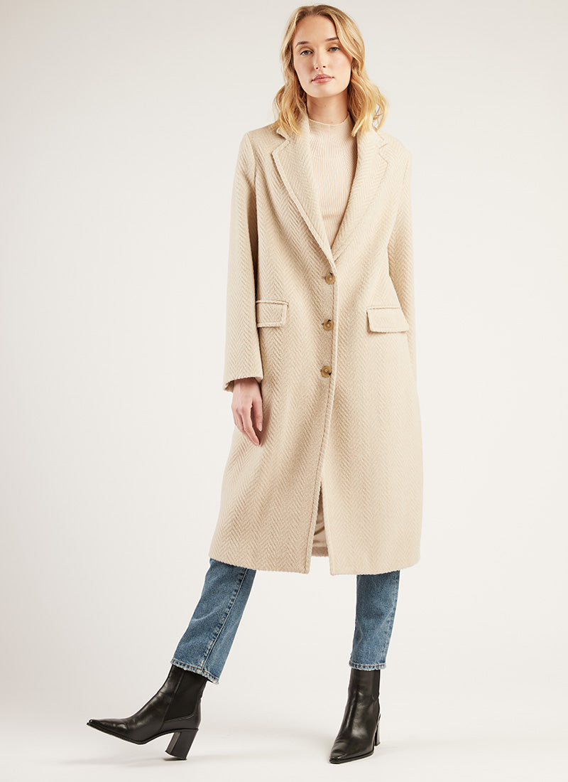 Eleventy Single-Breasted Alpaca-Blend Coat