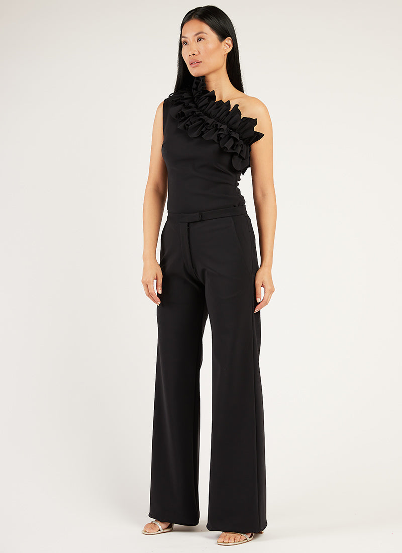 Greta Constantine Bastian Ruffle One-Shoulder Top
