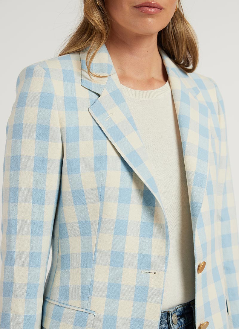 Tagliatore Single-Breasted Plaid Blazer