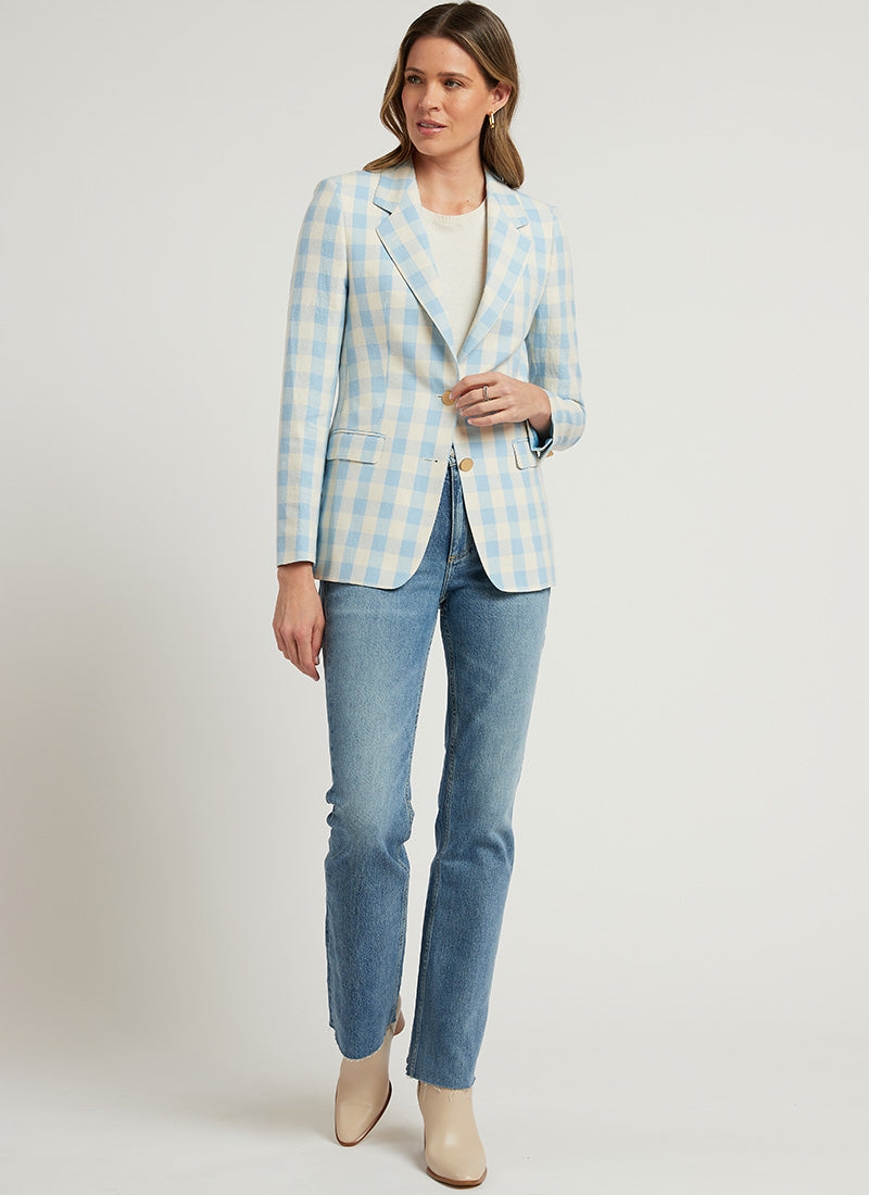 Tagliatore Single-Breasted Plaid Blazer