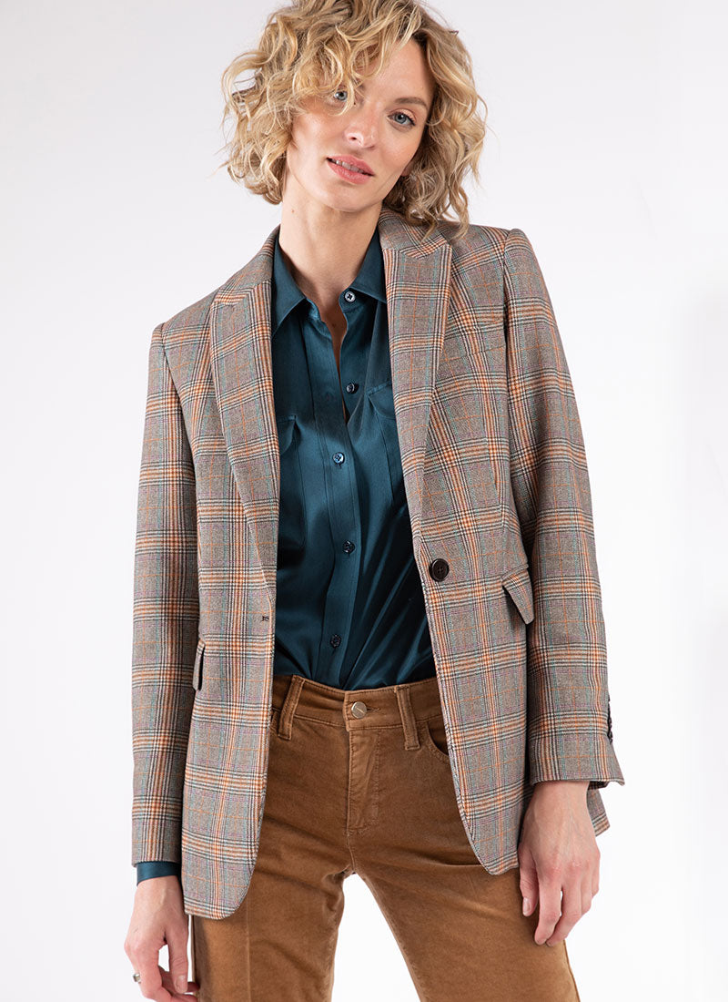 Circolo 1901 Single-Breasted Fancy Check Blazer