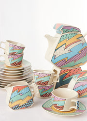 Haute Curature Dorothy Hafner Iconic Postmodern Tea Set for 5, 1980s