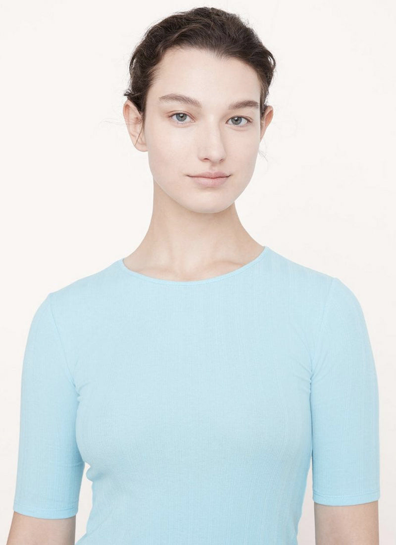 Vince Cotton Elbow Sleeve Top