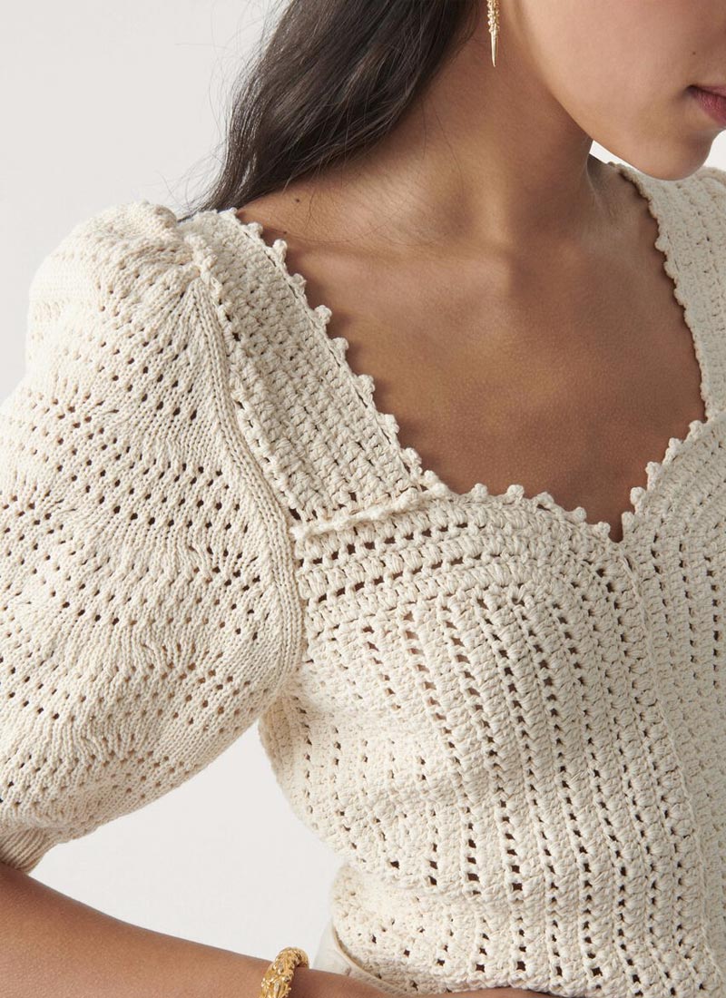 ba&sh Kamil Short-Sleeve Sweater