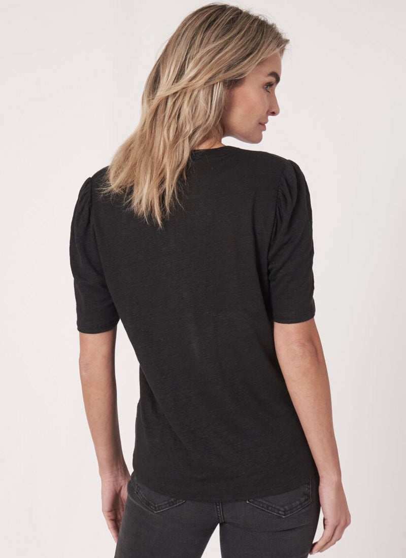 Repeat Linen V-Neck T-Shirt