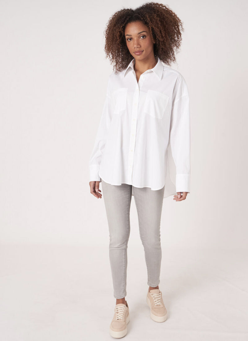 Repeat Cotton Stretch Blouse