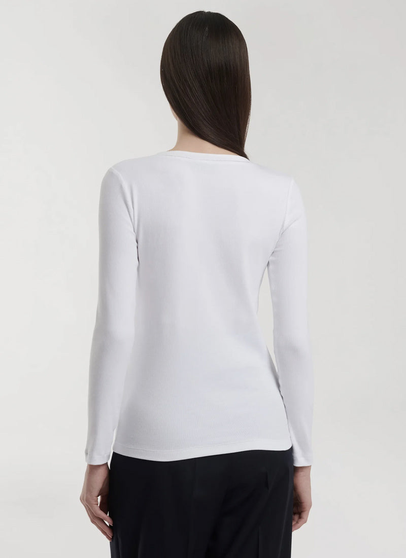 Fabiana Filippi Ribbed Jersey Long-Sleeve T-Shirt