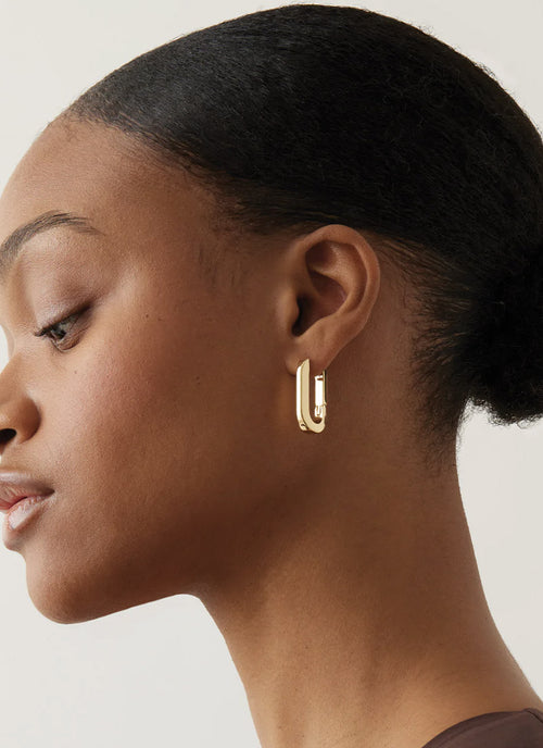 Jenny Bird U Link Gold Dipped Earrings