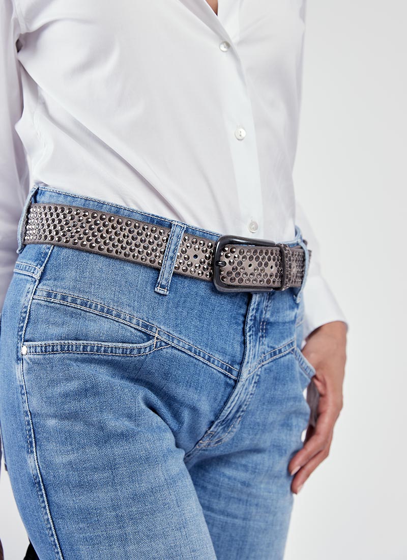 B.Belt Zoe Leather Embellished Belt